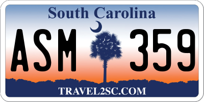 SC license plate ASM359