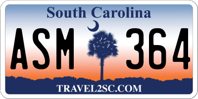 SC license plate ASM364