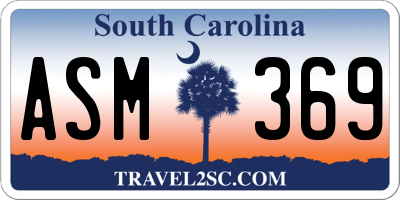 SC license plate ASM369