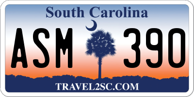 SC license plate ASM390