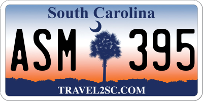 SC license plate ASM395