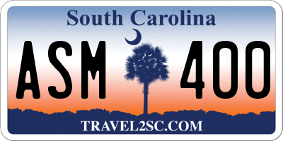 SC license plate ASM400