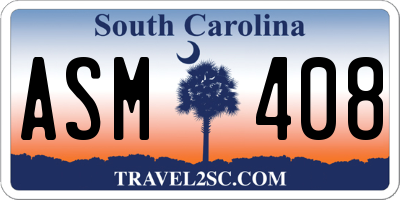 SC license plate ASM408