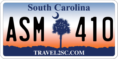 SC license plate ASM410