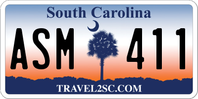 SC license plate ASM411