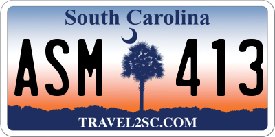 SC license plate ASM413