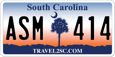 SC license plate ASM414