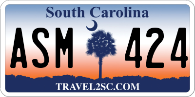 SC license plate ASM424