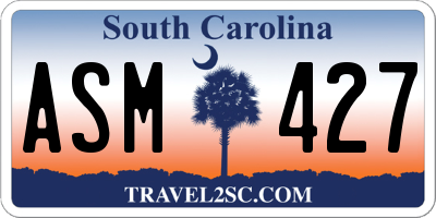 SC license plate ASM427