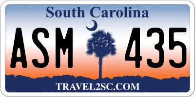 SC license plate ASM435