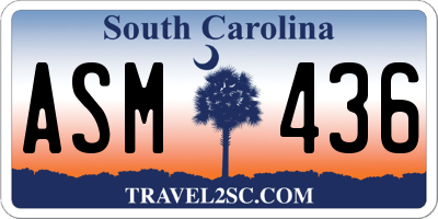 SC license plate ASM436