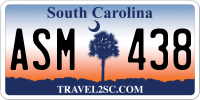 SC license plate ASM438