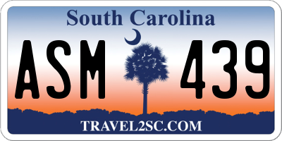 SC license plate ASM439
