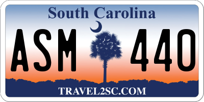 SC license plate ASM440