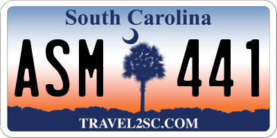 SC license plate ASM441