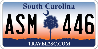 SC license plate ASM446