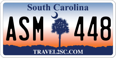 SC license plate ASM448