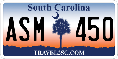 SC license plate ASM450