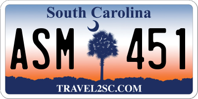 SC license plate ASM451