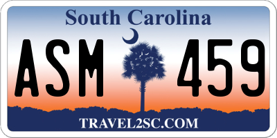 SC license plate ASM459