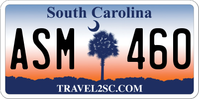 SC license plate ASM460