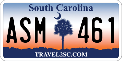 SC license plate ASM461