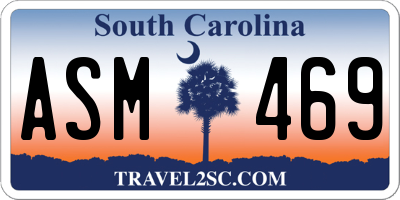 SC license plate ASM469
