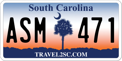 SC license plate ASM471