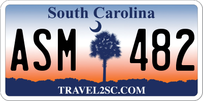 SC license plate ASM482