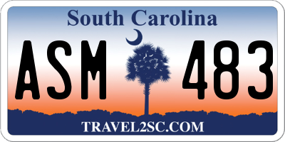 SC license plate ASM483