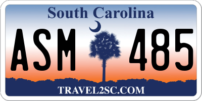 SC license plate ASM485