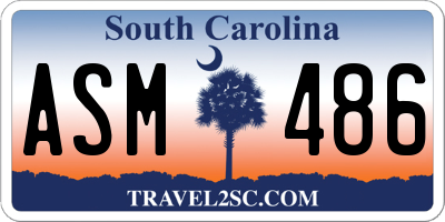 SC license plate ASM486
