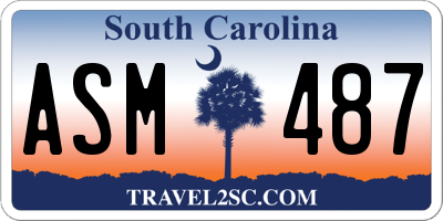 SC license plate ASM487