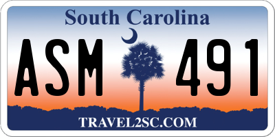 SC license plate ASM491