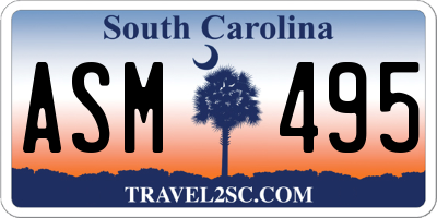 SC license plate ASM495