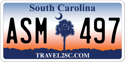 SC license plate ASM497