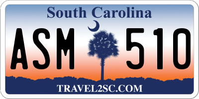 SC license plate ASM510