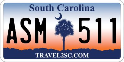 SC license plate ASM511