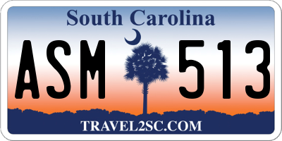 SC license plate ASM513