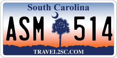 SC license plate ASM514