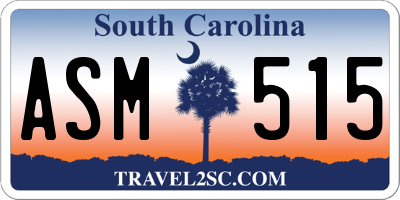 SC license plate ASM515