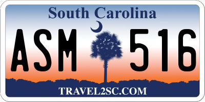 SC license plate ASM516