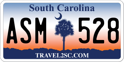 SC license plate ASM528