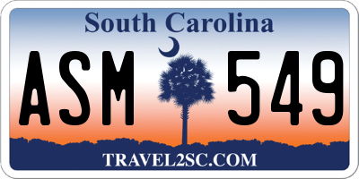 SC license plate ASM549