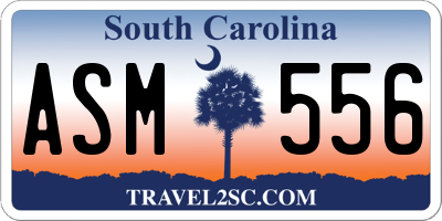 SC license plate ASM556