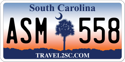 SC license plate ASM558