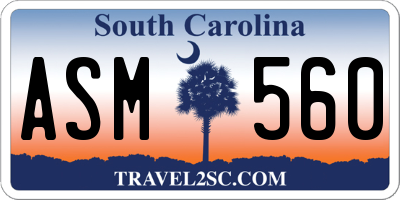 SC license plate ASM560
