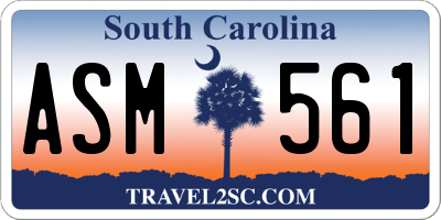 SC license plate ASM561