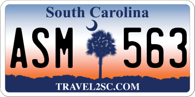 SC license plate ASM563