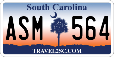 SC license plate ASM564